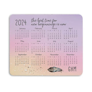 New Beginnings Lavender Calendar Personalized Mouse Pad