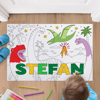 Color your own dinosaur with name