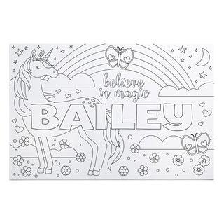 DIY Color Your Own Unicorn Land Doormat - 18x27 Inch, 1/8" Thin