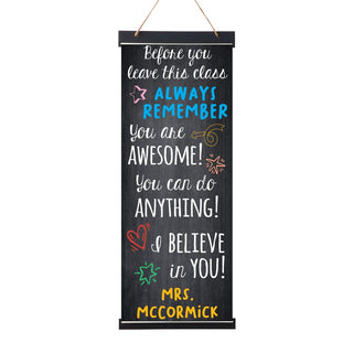 Before you leave this class hanging canvas with personalization 