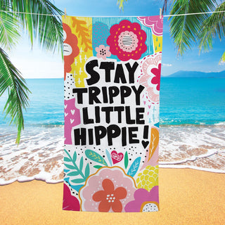 E2J Stay Trippy Little Hippie Beach Towel 