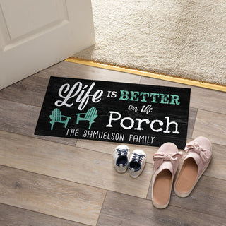 Life is better doormat with family name