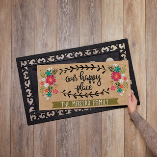 Our Happy Place - Ð 12x27 Inch Entry Mat