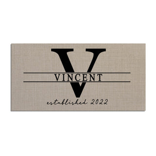 Name and Initial Personalized Narrow Doormat Insert