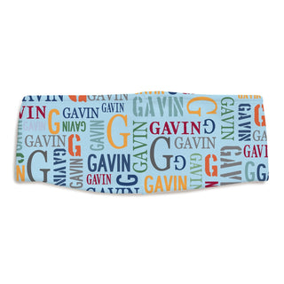 Pattern headband with name and initial