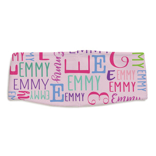 Pattern headband with name and initial