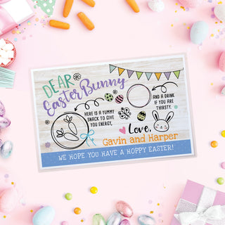 Easter bunny laminated placemat with name
