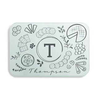 More Cheese Please Initial Glass Cutting Board