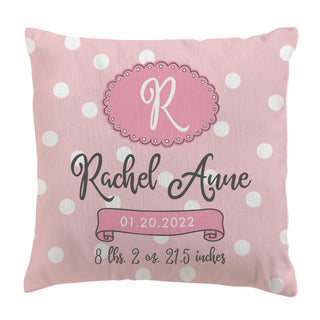 Newborn Baby Details For Her 14" Throw Pillow