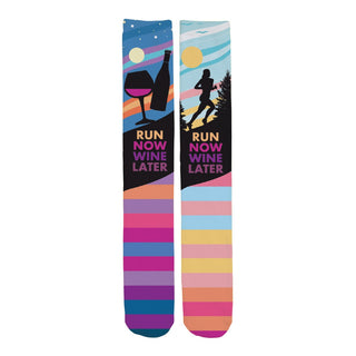 Run Now Wine Later Personalized Adult Tube Socks