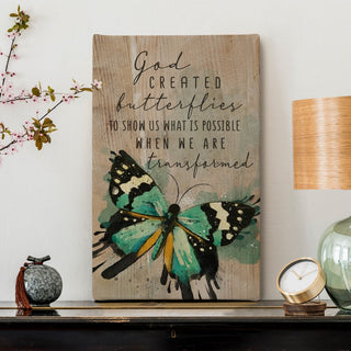 God created butterflies canvas