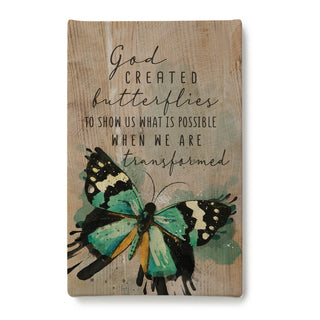 God Created Butterflies 10x16 Canvas