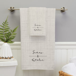 Couple's Name Personalized Bath Towel