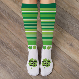 Lucky adult tube socks with name 