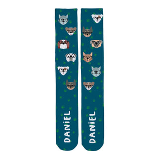 Dog Face Theme Personalized Adult Tube Socks