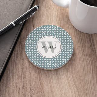 Pattern for Him Personalized Round Desk Coaster