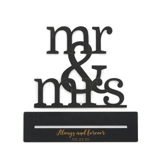 Mr and Mrs Black Wood Plaque