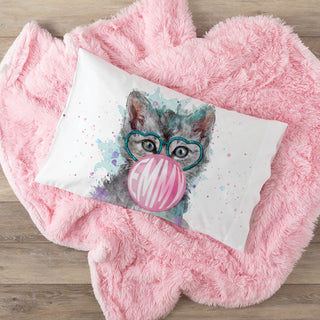 Bubble Gum Kitten Personalized Pillowcase