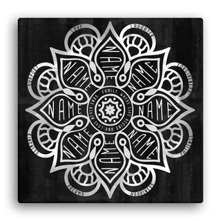 Family Mandala Personalized 16x16 Canvas
