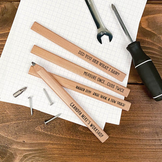 Carpenter Message Personalized Pencil - Set of 4