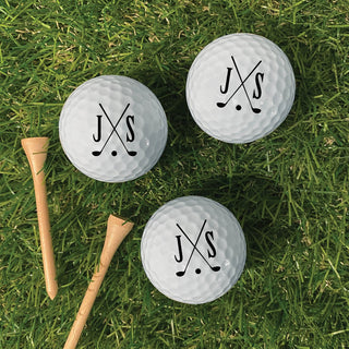 Initial and clubs golf ball set 