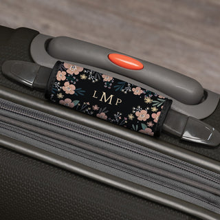 Floral Monogram Personalized Luggage Handle Wrap