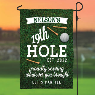 19th Hole Personalized Garden Flag
