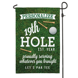 19th Hole Personalized Garden Flag
