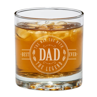 DAD The Man, The Myth, The Legend Personalized Whiskey Glass