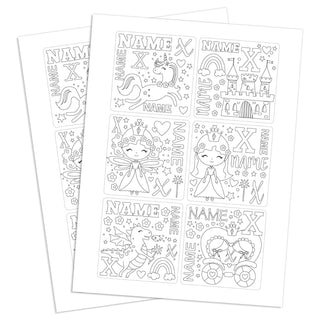 DIY Color Your Own Princess Icons Sticker - Set of 12