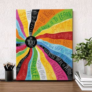 BeYOUtiful Swirl Personalized 16x20 Canvas