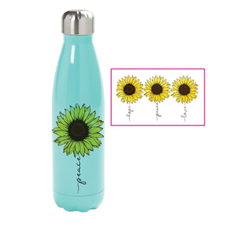 Sunflower design stainless steel water bottle 