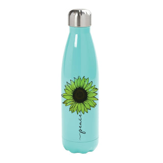 Peace, Love and Hope Sunflower Stainless Steel Water Bottle