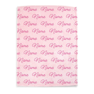 My Name Personalized Pink Baby Blanket