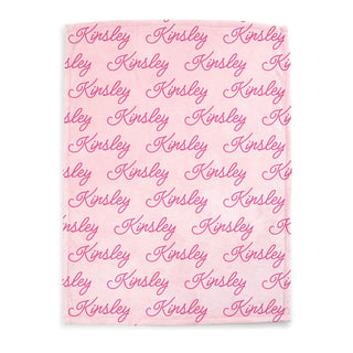 My Name Personalized Pink Baby Blanket