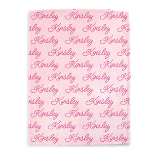 My Name Personalized Pink Baby Blanket