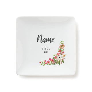 Wedding Party Personalized Square Trinket Dish
