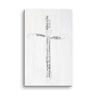 Wedding Cross Personalized 10x16 Canvas