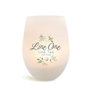 Bridesmaid Personalized Frosted Wine Votive Glass