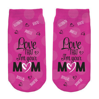 Love that I'm your MOM Personalized No Show Socks