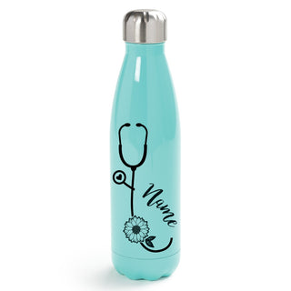 Sunflower Stethoscope Personalized Stainless Steel Water Bottle
