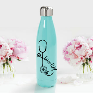 Stethoscope stainless steel water bottle 