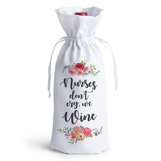 Nurses Don't Cry We Wine Drawstring Wine Bag