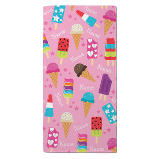 Frosty Sweet Treats Personalized Beach Towel