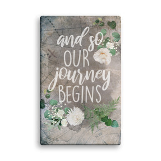 And So Our Journey Begins Personalized 10x16 Canvas