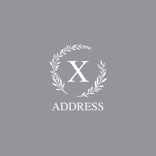 Wreath Initial with Address White Mailbox Decal