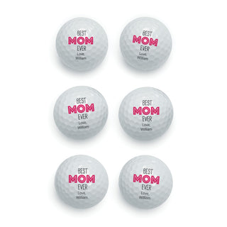 Best MOM Ever Personalized Golf Ball - Set of 6