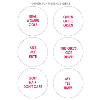 Pink Your Message Here Personalized Golf Ball - Set of 6