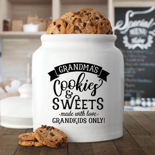 Grandma's Cookies & Sweets Personalized Cookie Jar
