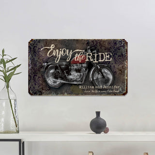 Enjoy the Ride Motorcycle Personalized Metal Sign